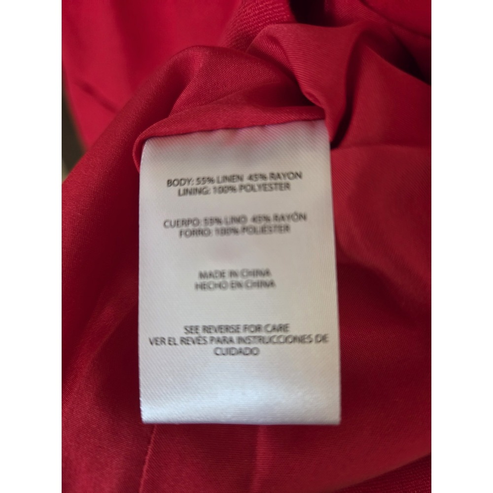 Express Linen Blend Tank Top Vest Lined Red 2X Classic Chic Colorful NWT Boho - Picture 10 of 10
